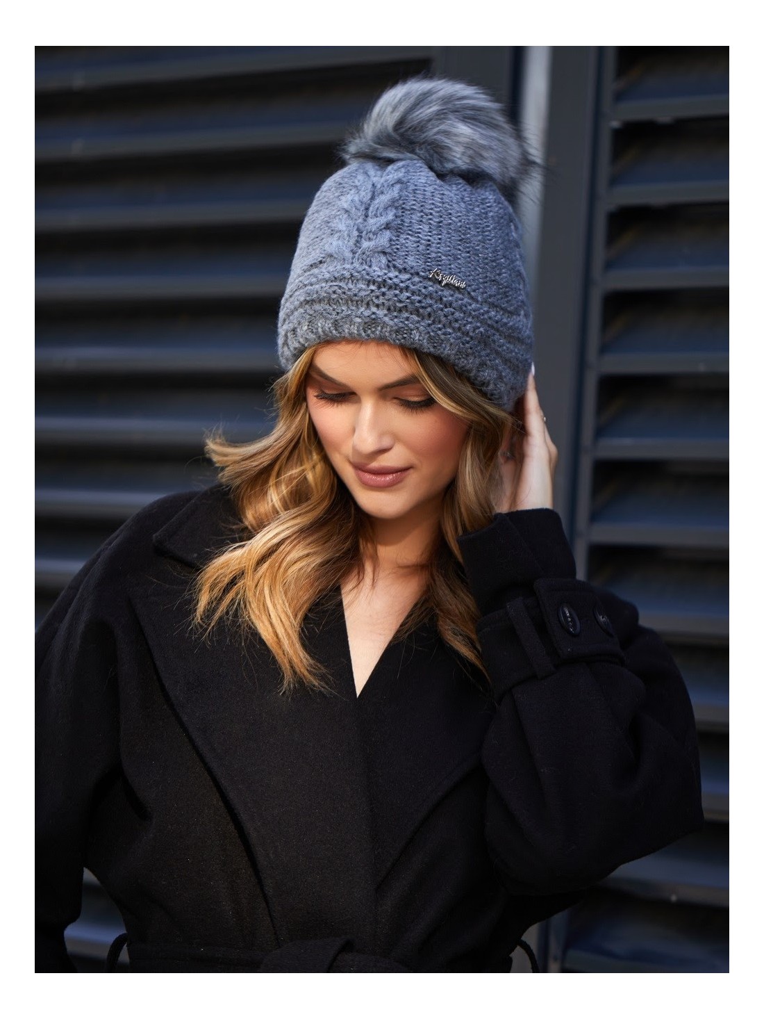 Dark gray winter hat C10 - Online store - Boutique